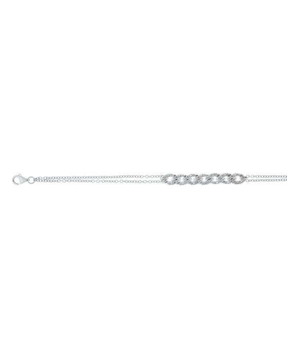18CT W/G BRACELET MNT 1pt/28s